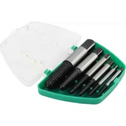 Hanbon 6 Pcs Steel Black &a; Silver Screw Extractor Set, 68102-picture-4