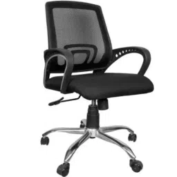 Rajpura Voom 93 Medium Back Black Centre Tilt Mechanism Revolving Office Executive Chair-image-65