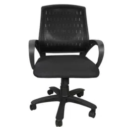 Rajpura Smart Medium Back Black Centre Tilt Mechanism Revolving Office Executive Chair-picture-33