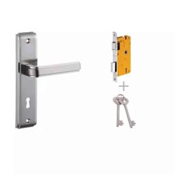 Dorset Chord HL CHO SC 178mm Zinc SC Finish Lock Set with KY Mortise Lever Lock (Pack of 4)-picture-27