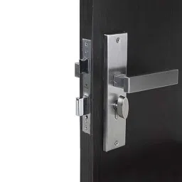 Handle Waala LB1007-CYS 8 inch 60mm Stainless Steel Silver Cylindrical Plate One Side Key Mortise Door Lock Set-picture-34