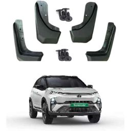 SureStrive 4 Pcs PVC Cup Type Front &a; Rear Mud Flap Set for Tata Nexon EV All Model-71