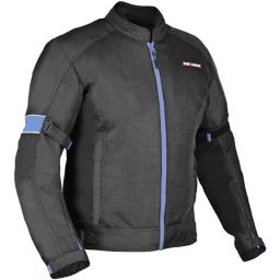 AllExtreme TRIPPER Mesh Fabric Blue &a; Black Windproof Bike Riding Jacket with Armour Back Elbows &a; Shoulders Gear Protector for Men, Size: 3XL-image-38