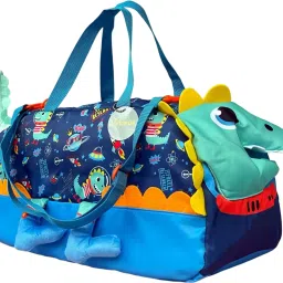 29 L Hand Duffel Bag - 3D Printed Designer Dino Duffel Handbag Shoulder Outdoor Picnic Bag for Kids - Blue - Regular Capacity-picture-15