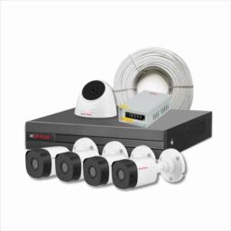 CP Plus 2.4MP 1 Dome, 4 Bullet, 8 Channel DVR Kit without Hard Disk, CP-UCK-TD41N-B1-26