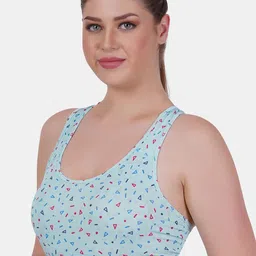 Reveira Geometric Printed Medium Coverage Workout Bra image 2