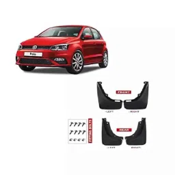 Automoto Cup Type Mud Flaps Splash Guard Front &a; Rear for Polo All Models Set Of 4, AUT-KHMOXU-picture-0