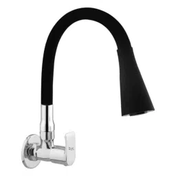 Zoie Stonex Brass Chrome Finish Kitchen Sink Tap with Black Flexible Silicone Swivel Spout, Z27040-picture-41
