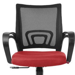 Rose Ruby Red Mesh Medium Back Revolving Ergonomic Chair image 2