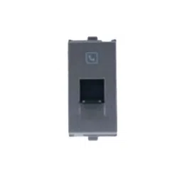 Anchor Penta Modular 1 Module RJ11 Graphite Black Telephone Jack with Shutter, 65610B (Pack of 20)-picture-41