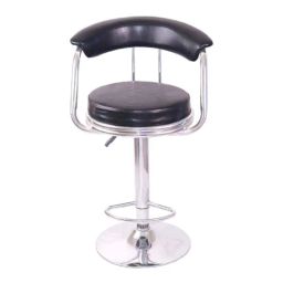 DPI Ring Steel Black Classic Bar Stool with Backrest &a; Footrest for Office, Shops &a; Dinning-image-1