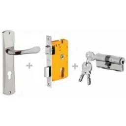 Dorset ML Series Lily 60mm Stainless Steel Patina Finish Door Handle Lock Set with Both Side Key Cylinder, ML LY (Pack of 3)-picture-47