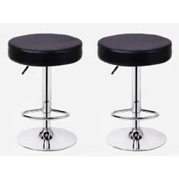 Da Urban Roundbar Black Height Adjustable &a; Revolving Bar Stool Chair (Pack of 2)-picture-13
