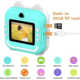 ENMORA Children diwali offer Q5 Kids Camera Instant Print Photo dsf7 Multi-function Monochrome Label Printer-15