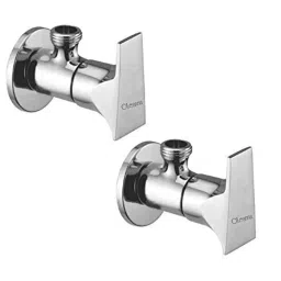 Oleanna Global Brass Silver Angle Valve with Wall Flange (Pack of 2)-picture-29