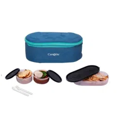 Carrolite 650ml Blue &a; Black Plastic Lunchbox, Black_P-07 (Pack of 2)-image-20