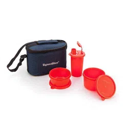 Signoraware Deep Red 1130 ml Trio Lunch Box with Bag, 525-picture-47