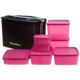 Signoraware Mauve 1070 ml Officers Lunch Box with Bag, 538-picture-40