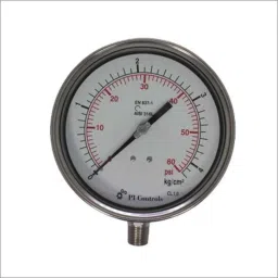 PI Controls BA-21BM-E3-C0 0-4 kg/sqcm/psi 1/2 inch BSP Male Stainless Steel Pressure Gauge, PI100SS00020-37