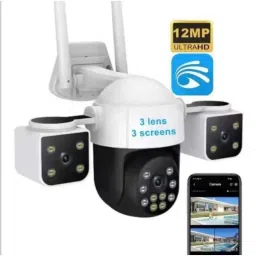 Power Pixel PP12M 12MP UHD Triple Lens 4G Sim Camera with Colour Night Vision, Human Detect, Motion Detect, Two Way Audio, Notification &a; Alarm image 2
