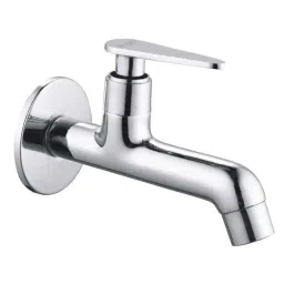 Spazio Vignette Smartbuy Brass Chrome Finish Quarter Turn Long Body Bib Cock with Wall Flange-picture-36