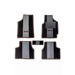 Elegant Edge Black &a; Grey Carpet Car Mat Set for Volkswagen Polo 2014 Onwards-picture-19