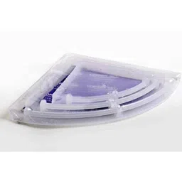ZAP 3 Pcs 7, 9 &a; 11 inch Crystal Clear Plastic Corner Shelves Set-image-79