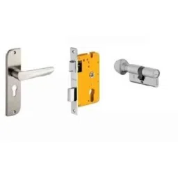 Dorset HL Series Amy 60mm Stainless Steel Silver Chrome Finish Door Handle Lock Set with Coin &a; Knob (Pack of 2)-picture-19