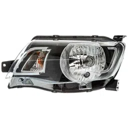 Uno Minda LHS Hard Coated Lens Headlight with Bulb for Renault Kwid, HL-5636M-12
