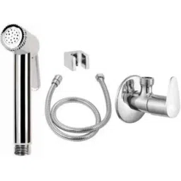 Senkiddpro Stainless Steel Chrome Finish Wall Mounted Angle Cock &a; Health Faucet Combo for Bathroom-image-62