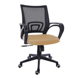 Rose Ruby Rust Mesh Medium Back Revolving Ergonomic Chair-5