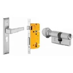 Dorset ML Series Atina 60mm Stainless Steel Door Handle Lock Set with Knob &a; Key (Pack of 2)-picture-1