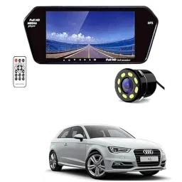 Auto Pearl CBP02 7 inch HD Bluetooth LED Touch Screen with 8 LED Reverse Camera for Audi A3-12