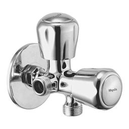 Mysis M-CA-15A Croma Brass Chrome Finish 2 in 1 Angle Valve with Wall Flange-picture-36