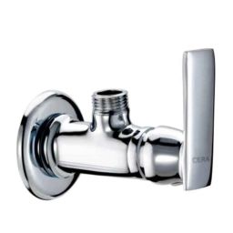 Cera Titanium Chrome Finish Single Lever Angle Cock with Wall Flange, F1003201-picture-1