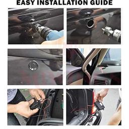 Miwings Car Reverse Parking Sensor Auto Radar System Distance Detection With Led Display And 4 Sensors, Ultrasonic Buzzer Warning, Universal For All Car Silver Sensor image 4