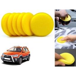 Auto Pearl Polyurethane Beige Washing &a; Waxing Polish Foam Sponge for Etios Cross 2014 (Pack of 6)-picture-6