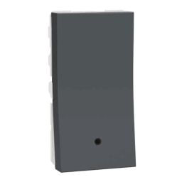 Schneider Electric Miluz Zeta 16A 1 Module Polycarbonate &a; Polyamide Anthracite Switch with Indicator, MZSWI161M1W_AN-23