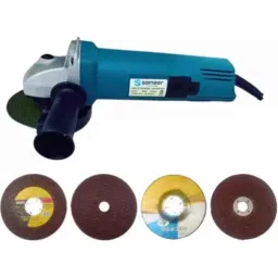 Sameer 1000W 100mm Angle Grinder with 2 Pcs Cutting &a; 2 Pcs Grinding Blade, SAG-801-0