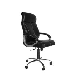 OOlive Titan OC88 Premium Leatherette Black Adjustable Height Ergonomic Office Chair with Back Support, OCTNBLHB088-10