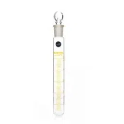 Borosil 30ml Graduated Amber Test Tube with I/C Glass Stopper, 9831010-18