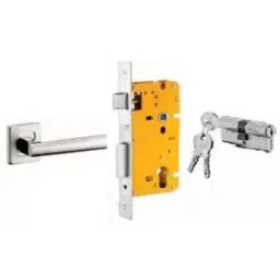 Dorset ML Series Cara 60mm Stainless Steel Silver Chrome Finish Door Handle Lock Set with Both Side Key Cylinder, ML CAR OR-picture-43