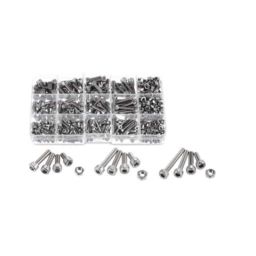 GSK Corporation 280 Pcs Stainless Steel Allen M3, M4 &a; M5 Hex Socket Head Cap Screw &a; Nut Set-4
