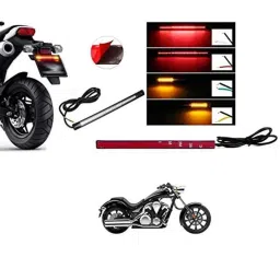Kozdiko 48 SMD Bike Red Flexible LED Strip Tail Brake Light with Yellow Turn Indicator Light for Honda VT BooCx-picture-49