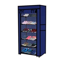 Glowsilk 6 Shelves Metal &a; Non-Woven Blue Modular Shoe Rack-picture-41