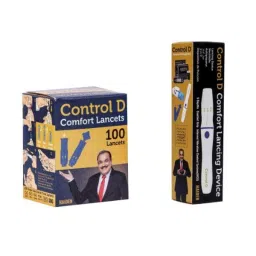 Control D Lancing Device &a; 100 Pcs 30 Gauge Round Lancets Kit-30