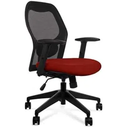 Wipro Alivio Fabric Cinnamon Red Medium Back Ergonomic Office Chair, EALM4013111021PL131-picture-39