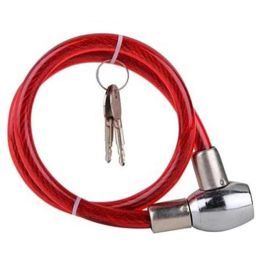 AOW Cabel Lock for All Bike, Helmet, Cycle &a; Luggage (Multipurpose Uses) Colour-Red.-42