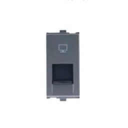 Anchor Penta Modular 1 Module RJ45 Cat 6 Graphite Black Computer Jack, 65622B (Pack of 10)-picture-48
