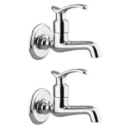 Drizzle Duck 2 Pcs Brass Chrome Finish Silver Long Body Bib Cock Set, ALONGDUCK2-picture-30